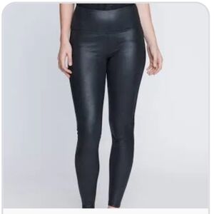 Seven7 Women's Faux Leather Sleek Black Leggings Sz L